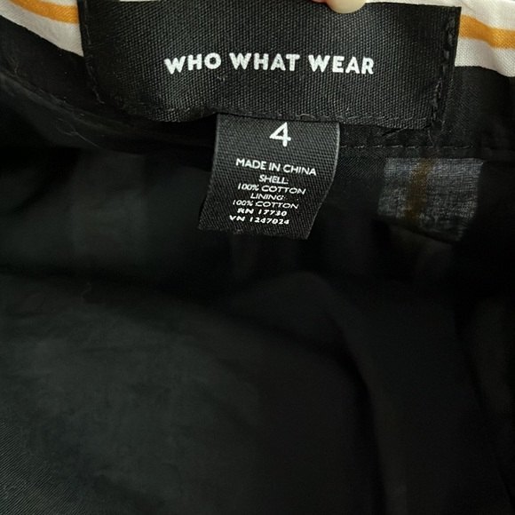 Who What Wear True Wrap Skirt striped Black/White/yellow Size 4 - Picture 10 of 15